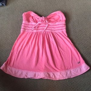 HOLLISTER PINK STRAPLESS TOP